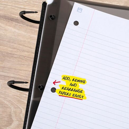 Five Star Flex Refillable Notebook + Study App, College Ruled Paper, 1-1/2 Inch TechLock Rings, Pockets, Tabs and Dividers, 300 Sheet Capacity, Black (29324AA2) in Saudi Arabia