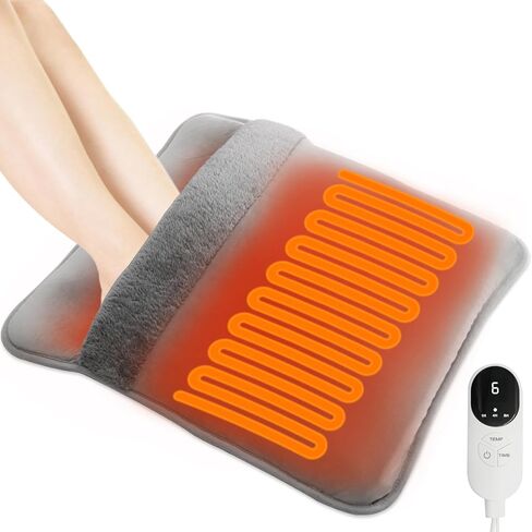 جهاز تدفئة القدم الكهربائي من KADORVA، تسخين سريع، وسادة كبيرة جدًا مع 9 إعدادات للرجال والنساء ذوي الأقدام الباردة، جهاز تحكم عن بعد لتدفئة القدمين على الجانبين، هدية استرخاء مثالية للنساء in Kuwait