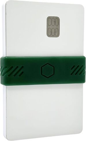 BAND[it] Slim Minimalist Wallet Band – Elastic Money Clip Band for Cash & Credit Cards – Silicone Money Holder (Forest Green) in Kuwait