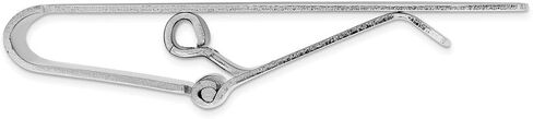 Solid Polished and satin Engravable (front only) Silver Plated Rhodium Star .001ct Diamond Hinged Money Clip 50x25mm Wide Money Clip for Men in Saudi Arabia