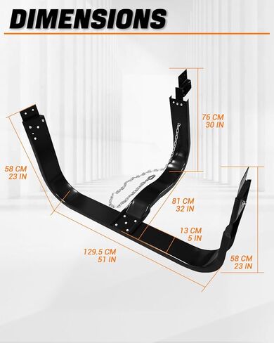 51 Inch Semi Truck Spare Tire Carrier with Mounting Replacement for Freightliner Volvo Kenworth Mack International Peterbilt,Glossy Black in Saudi Arabia