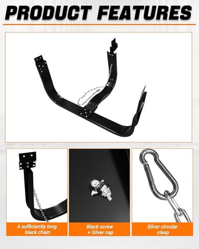 51 Inch Semi Truck Spare Tire Carrier with Mounting Replacement for Freightliner Volvo Kenworth Mack International Peterbilt,Glossy Black in Saudi Arabia