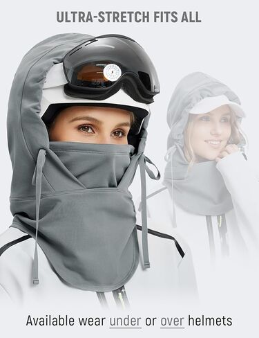 baleaf Balaclava Ski Mask Winter Water Resistant Face Mask for Women Men Cold Weather Gear Skiing Snowboarding Neck Gaiter Grey in Saudi Arabia