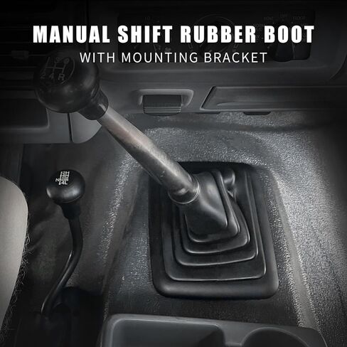 Dokili Shifter Lever Boot, Manual Transmission Gear Rubber Boot Compatible with 1990-1997 Ford F150 F250 F350 Bronco Replace# F5TZ7277BA F5TZ-7277-BA in Kuwait