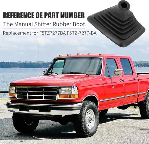 Dokili Shifter Lever Boot, Manual Transmission Gear Rubber Boot Compatible with 1990-1997 Ford F150 F250 F350 Bronco Replace# F5TZ7277BA F5TZ-7277-BA in Kuwait