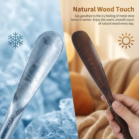 Wooden Shoe Horn 12.52" Shoe Horn Long Handle Travel Shoes Horns Easy Wear Helper Durablility Boot Jack for Seniors Men Women in Saudi Arabia