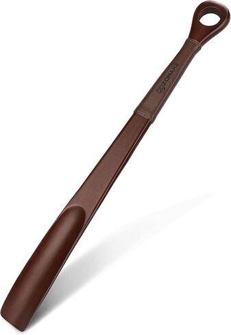 ZOMAKE Shoe Horn Long Handle for Seniors Men Women, Wooden Long Shoehorn Boot Horn, 16.5" Wood Shoe Spoon Helper in Saudi Arabia