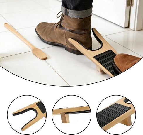 Wooden Boot Puller, Boot Remover for Cowboy Boots，No Bend Boot Removal Tool with Non Slip Base, Very Suitable For Elderly And Adult Use in Saudi Arabia