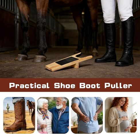 Wooden Boot Puller, Boot Remover for Cowboy Boots，No Bend Boot Removal Tool with Non Slip Base, Very Suitable For Elderly And Adult Use in Saudi Arabia
