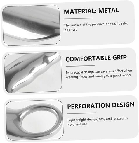 Stainless Steel Shoehorn Long Handle Shoelift for Pregnant Women Old Man Accessory in Saudi Arabia