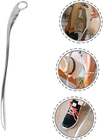 Stainless Steel Shoehorn Long Handle Shoelift for Pregnant Women Old Man Accessory in Saudi Arabia