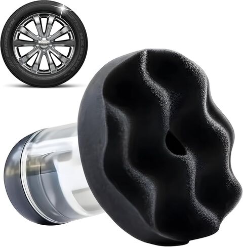Flow Tire Shine Applicator Pad & Dressing Brush, Car & Truck Tire Reuseble Dressing Applicator Brush for Detailing, Works with All Type Tire Shine Gels, Sprays & Dressings, No-Drip Streak-Free Sponge in Saudi Arabia