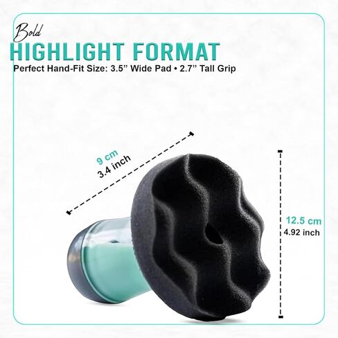Flow Tire Shine Applicator Pad & Dressing Brush, Car & Truck Tire Reuseble Dressing Applicator Brush for Detailing, Works with All Type Tire Shine Gels, Sprays & Dressings, No-Drip Streak-Free Sponge in Saudi Arabia