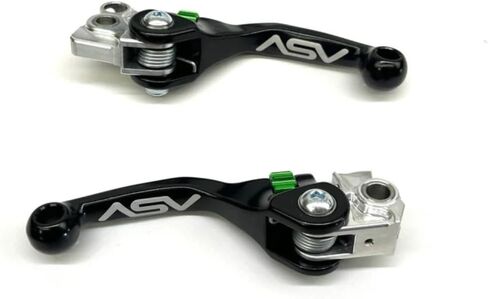 ASV F4 Brake & Hydraulic Clutch Levers Shorty Black w/Green Dials for 2024-2026 KX450/X/SR BCF42314-SK in Saudi Arabia