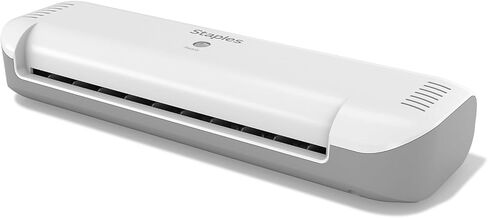 Staples 9-Inch Thermal Laminator Machine, Fast Warm-Up, Jam-Free Technology, Laminates Letter/ID/Photo Size, White/Gray in Kuwait