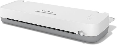 Staples 9-Inch Thermal Laminator Machine, Fast Warm-Up, Jam-Free Technology, Laminates Letter/ID/Photo Size, White/Gray in Saudi Arabia