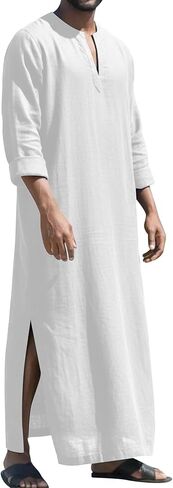 LVCBL Islamic Thobe for Men Muslim Kaftan Thobe Caftans for Men in Saudi Arabia