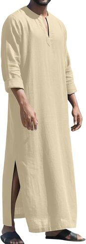 LVCBL Islamic Thobe for Men Muslim Kaftan Thobe Caftans for Men in Saudi Arabia