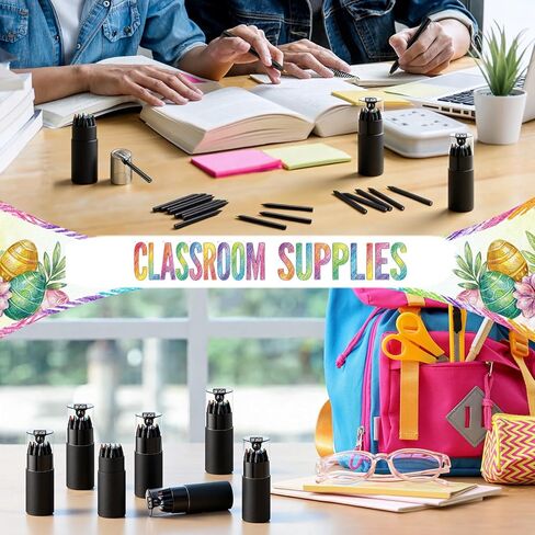 192 Pieces 7 Color in 1 Mini Rainbow Pencils Sharpened Black Wooden Colored Pencils Bulk with Tube Sharpener for Coloring Drawing Sketching Artists in Saudi Arabia