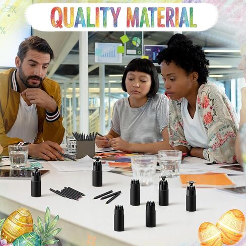 192 Pieces 7 Color in 1 Mini Rainbow Pencils Sharpened Black Wooden Colored Pencils Bulk with Tube Sharpener for Coloring Drawing Sketching Artists in Saudi Arabia