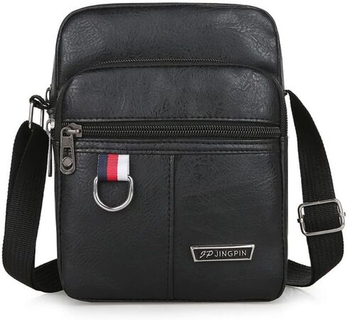 Crossbody Shoulder Messenger Bags Large Capacity Men's Casual Outdoor(Black) in Saudi Arabia