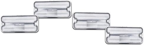 4X Clear Lens Front + Rear Side Marker Lamp ABS Housing 1968-1972 for GMC,for Chevy Ultrasonically Sealed-Specification Smooth Bulbs Not Inclued-Light RB-272CH ISO2001, simple installation in Kuwait