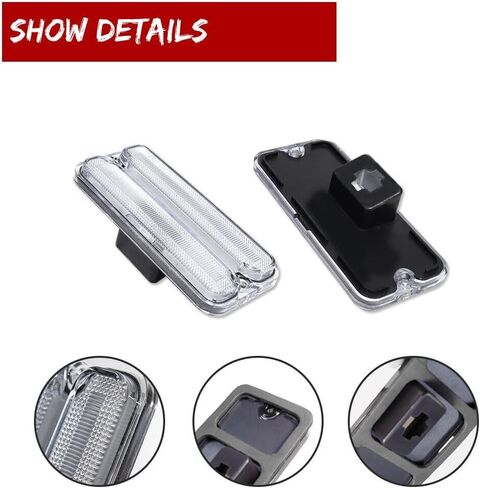 4X Clear Lens Front + Rear Side Marker Lamp ABS Housing 1968-1972 for GMC,for Chevy Ultrasonically Sealed-Specification Smooth Bulbs Not Inclued-Light RB-272CH ISO2001, simple installation in Kuwait