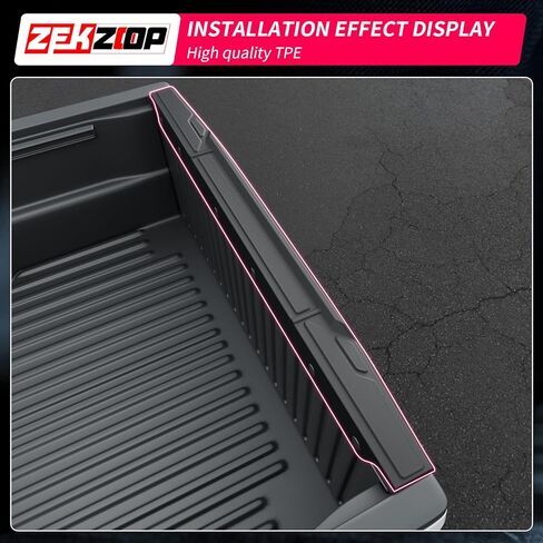 غطاء غطاء قولبة للباب الخلفي متوافق مع 2024 2025 Toyota Tacoma Tailgate Spoiler Moulding Trim TPE Top Protector لملحقات Tacoma 2024 in Kuwait
