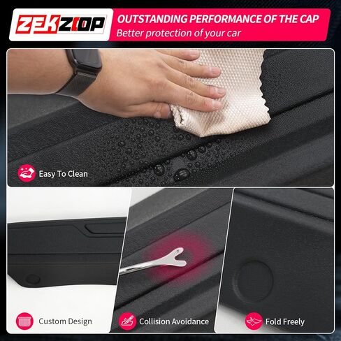 غطاء غطاء قولبة للباب الخلفي متوافق مع 2024 2025 Toyota Tacoma Tailgate Spoiler Moulding Trim TPE Top Protector لملحقات Tacoma 2024 in Kuwait