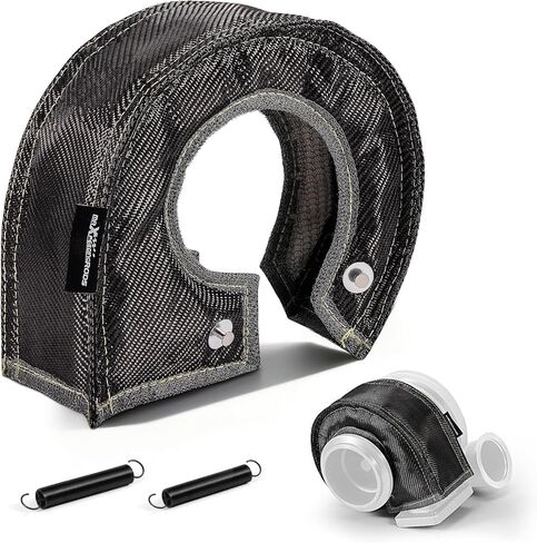 بطانية Maxpeedingrods T3 من ألياف الكربون توربو غطاء درع الحرارة مع زنبركات تثبيت لـ GT25 GT28 GT30 GT32 GT35 GT37 Turbo in Kuwait