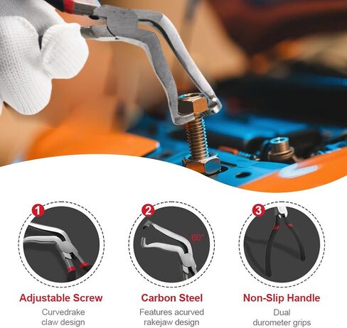 3PCS Electrical Disconnect Pliers, Fuel Line Clip Removal Tool, Automotive Electrical Terminal Connector Separator Removal tool, Trucks Repair with Rapid Disconnector in Kuwait