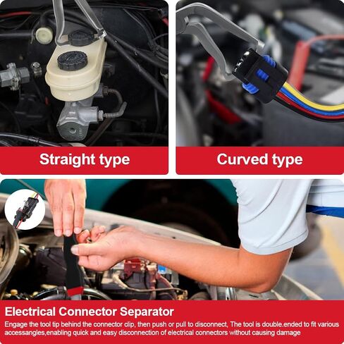 3PCS Electrical Disconnect Pliers, Fuel Line Clip Removal Tool, Automotive Electrical Terminal Connector Separator Removal tool, Trucks Repair with Rapid Disconnector in Kuwait