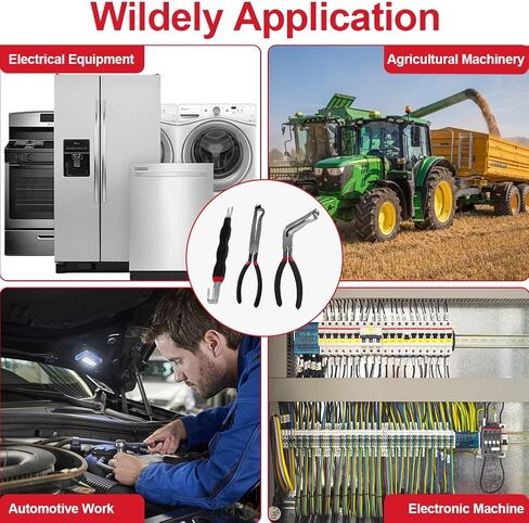 3PCS Electrical Disconnect Pliers, Fuel Line Clip Removal Tool, Automotive Electrical Terminal Connector Separator Removal tool, Trucks Repair with Rapid Disconnector in Kuwait