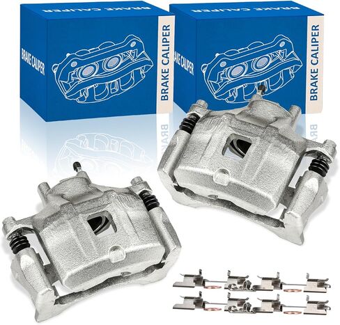 Disc Brake Caliper Front Pair Compatible with 2007-2017 Jeep Compass Jeep Patriot 2011-2014 Chrysler 200 2007-2010 Chrysler Cirrus Sebring Brake Caliper Assembly 18B5033 18B5032 in Kuwait