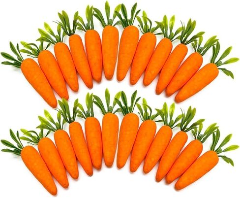12 Pcs Easter Carrot Decorations - Artificial Hanging Carrot Ornaments with Rope for Easter Egg Hunt, Spring Party, Garden, Home, Basket & Easter Bunny Decor in Saudi Arabia