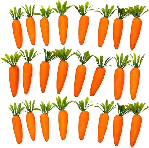 12 Pcs Easter Carrot Decorations - Artificial Hanging Carrot Ornaments with Rope for Easter Egg Hunt, Spring Party, Garden, Home, Basket & Easter Bunny Decor in Saudi Arabia
