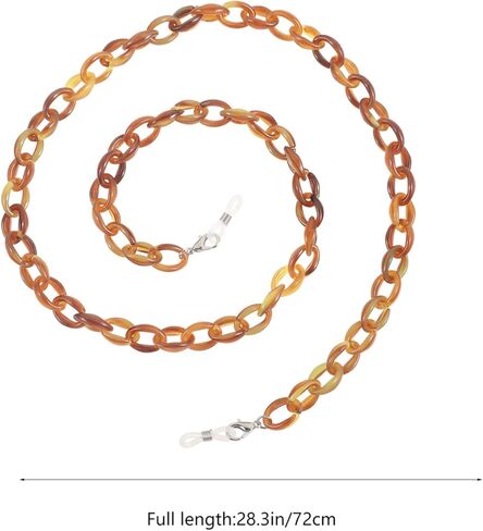 NOLITOY Acrylic Eyeglass Anti-Drop Chain Sunglasses Holder with Tortoise Shell Design Lightweight Eyewear Accessory for Women Men in Saudi Arabia