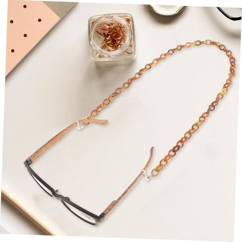 NOLITOY Acrylic Eyeglass Anti-Drop Chain Sunglasses Holder with Tortoise Shell Design Lightweight Eyewear Accessory for Women Men in Saudi Arabia