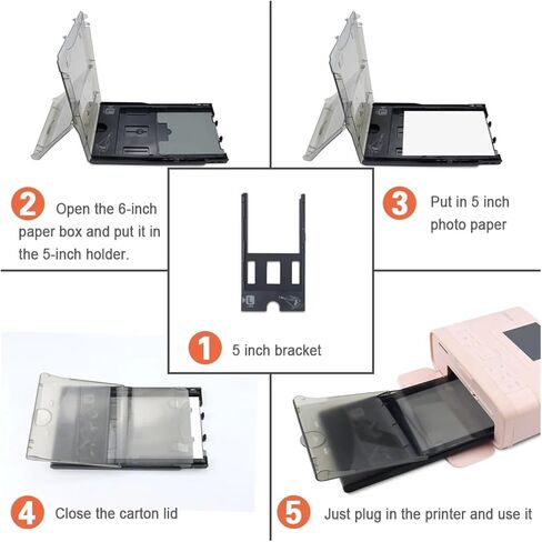 3/5/6 Inch Paper Tray，Compatible with Canon Selphy CP1500 CP1300 CP1200 CP910 CP900, Photo Paper Printer Card Size Cassette Replacement (C/L/P Tray)(54x86mm) in Kuwait