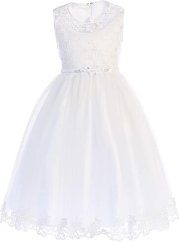 White First Communion Dress for Girls - 1st Communion Dresses for Girls - Vestidos de Primera Comunión Niña in Saudi Arabia