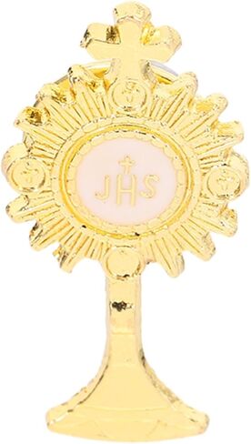 LIFKOME Chalice Cross Breast Pin أول دبوس ربط للأولاد والبنات من سبائك الزنك المينا طية صدر السترة إكسسوار تذكار ديني للمناسبات الخاصة والاحتفالات in Saudi Arabia