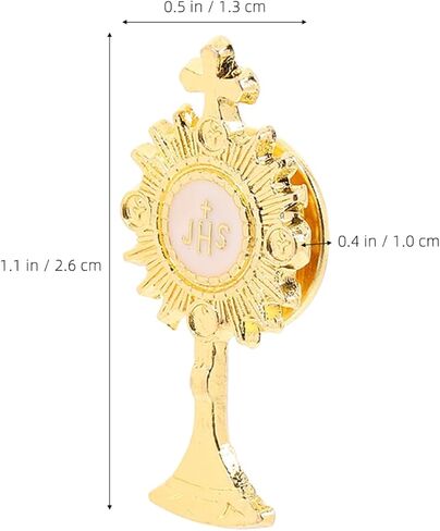 LIFKOME Chalice Cross Breast Pin أول دبوس ربط للأولاد والبنات من سبائك الزنك المينا طية صدر السترة إكسسوار تذكار ديني للمناسبات الخاصة والاحتفالات in Saudi Arabia