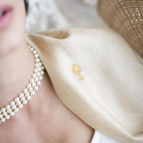 LIFKOME Chalice Cross Breast Pin أول دبوس ربط للأولاد والبنات من سبائك الزنك المينا طية صدر السترة إكسسوار تذكار ديني للمناسبات الخاصة والاحتفالات in Saudi Arabia