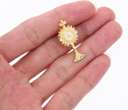 LIFKOME Chalice Cross Breast Pin أول دبوس ربط للأولاد والبنات من سبائك الزنك المينا طية صدر السترة إكسسوار تذكار ديني للمناسبات الخاصة والاحتفالات in Saudi Arabia