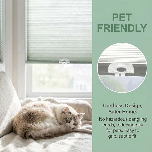 2 Pcs Shade Pulls, Levolor Blinds Parts, Blind Pulls Replacement Compatible with Graber Bali Cordless Mini Blinds, for Cellular Shades Made After 2015 (Clear) in Kuwait