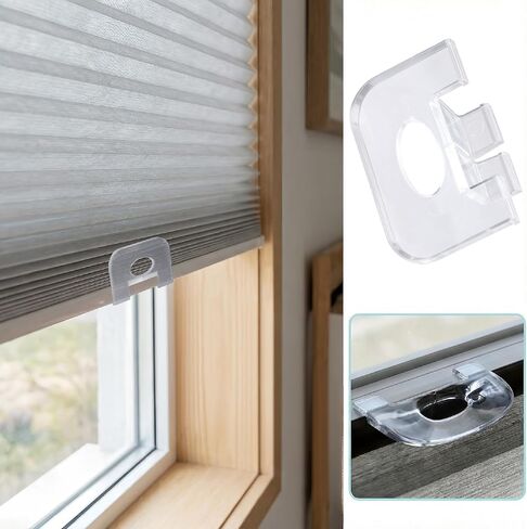 2 Pcs Shade Pulls, Levolor Blinds Parts, Blind Pulls Replacement Compatible with Graber Bali Cordless Mini Blinds, for Cellular Shades Made After 2015 (Clear) in Kuwait