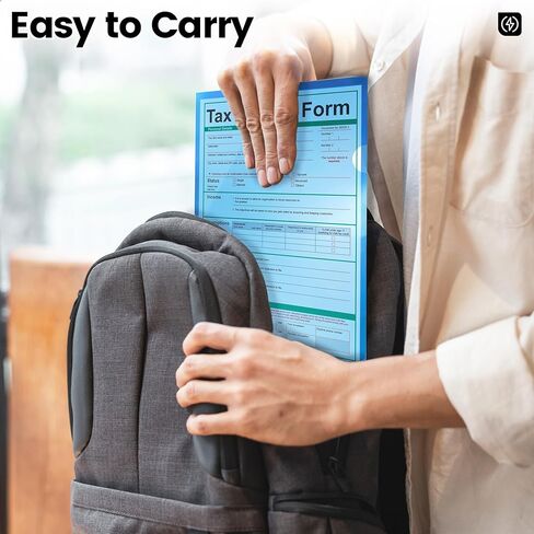 Clear Document Folder, L-Type Plastic Paper Sleeves, Copy Safe Project Pocket, Transparent Poly Jacket Sleeve, Clear to See, Durable, for A4/Letter Size Documents, 12 Pack 4 Colors in Kuwait