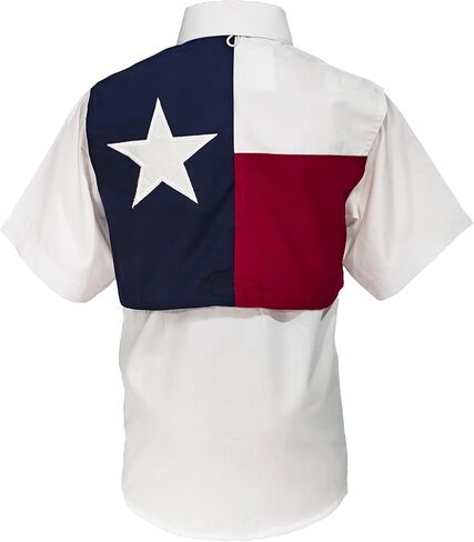 Childrens Texas Flag Fishing Shirt Short Sleeves in Saudi Arabia