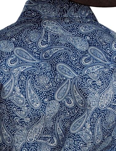 Western Long Sleeve Snap Shirt with Paisley River Print for Boys by ROPER in Saudi Arabia
