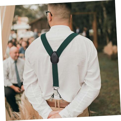 PartyKindom Elegant Boy Suspenders Bow Tie Set Green Dress Suspenders Bow Tie Clip for Tuxedo Formal Events Parties in Saudi Arabia